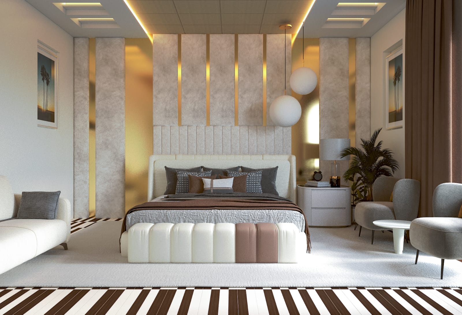 Modern bedroom interior design by Snera Build Craft